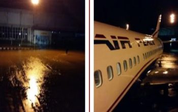 Everywhere Flooded At Enugu Airport Runway After Rainfall