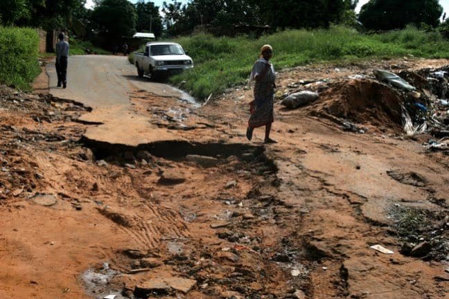 horrible african road