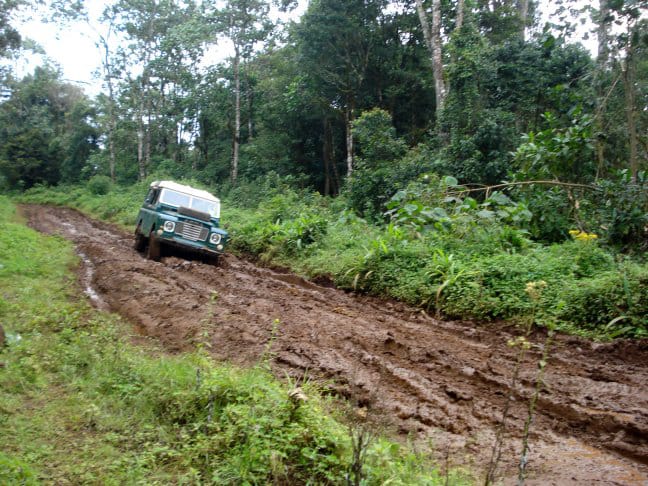 muddy african road
