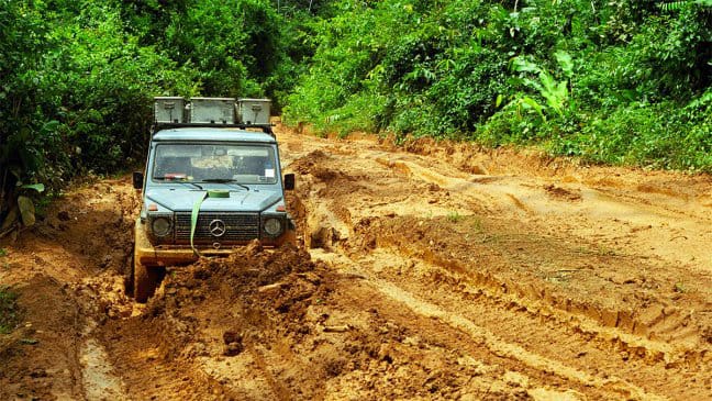 african muddy road