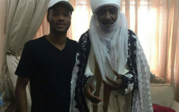 Photo of Emir of Kano with one of his sons