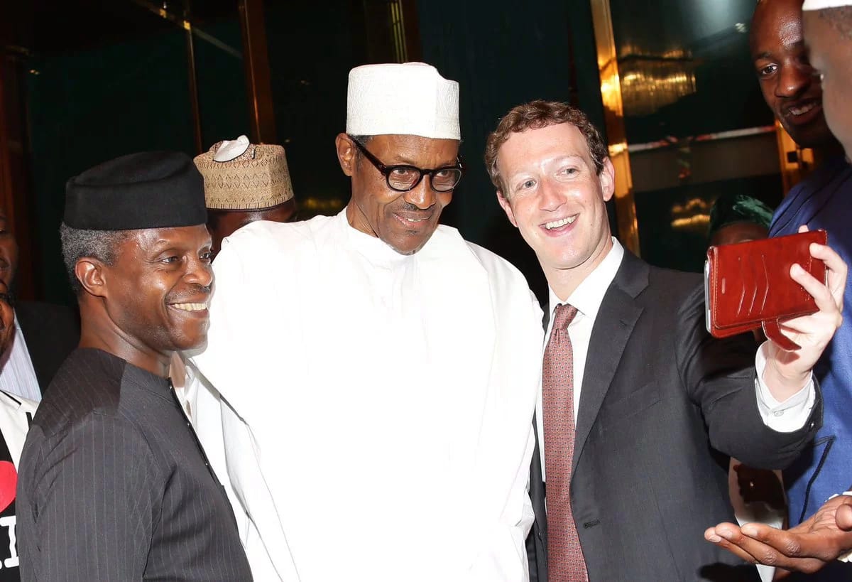 Buhari with Zuckerberg