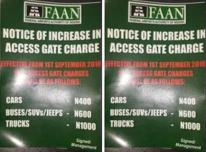 Airport 100% toll gate increase not effective in Lagos