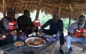 See what Benue governor did at a community kitchen (photos)