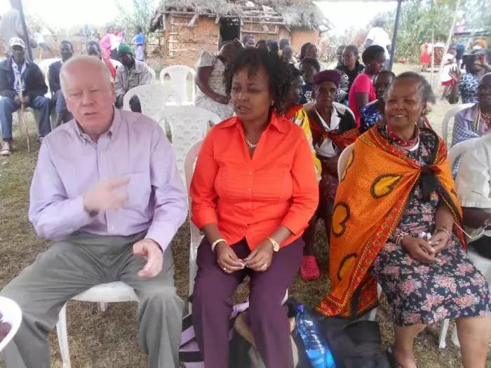Former US ambassador to Kenya with his wife, Ruth