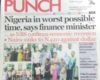 Nigeria in worst time, says Minister of finance